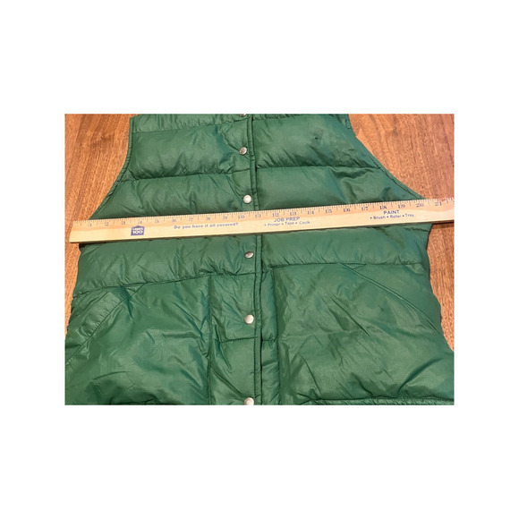 Woolrich Vintage Vest Goose down Green Puffer Large Womens 1980s VTG - Picture 9 of 11